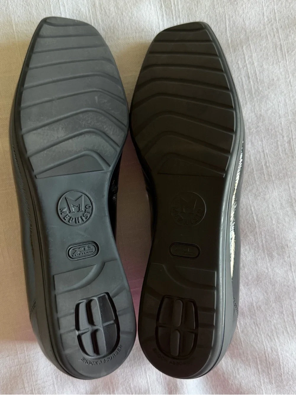 Mephisto Shoes Womens Size 10 Black Leather Air-Jet Slip On Loafers Comfort Walk
